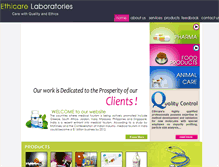 Tablet Screenshot of ethicarelabs.com